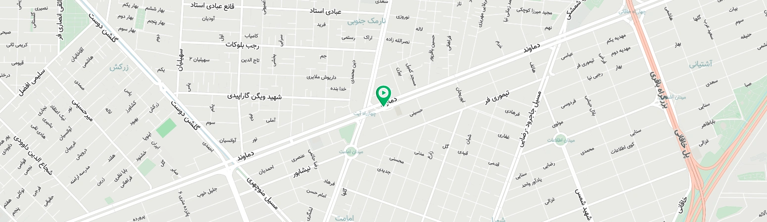 نقشه سینما ماندانا تهران